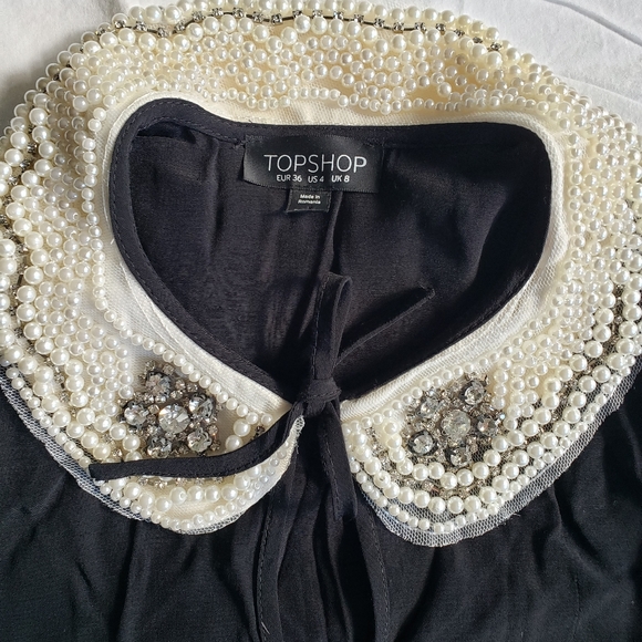 Women's Topshop black Sleeveless top, size S/4 - Picture 2 of 3